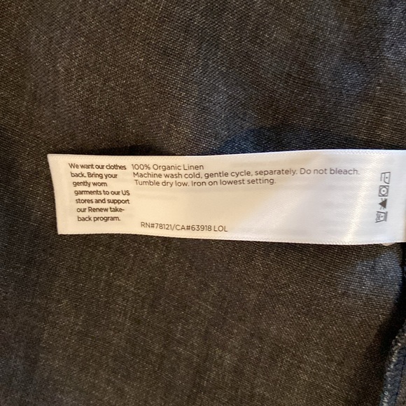 Eileen Fisher Washed Organic Linen Délavé Stand Collar Jacket, Size M - Picture 5 of 6